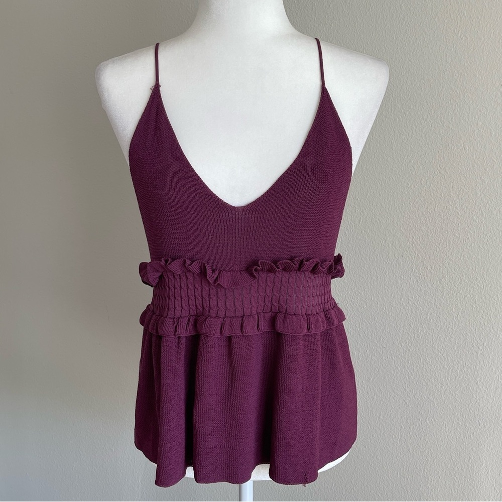 Elegant Purple Women's Top Size L